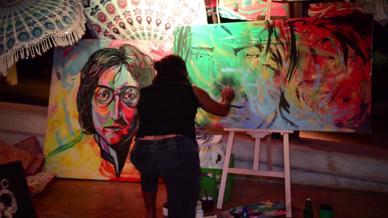 Art Night | ציור מול קהל | Live Drawing | David Bowie