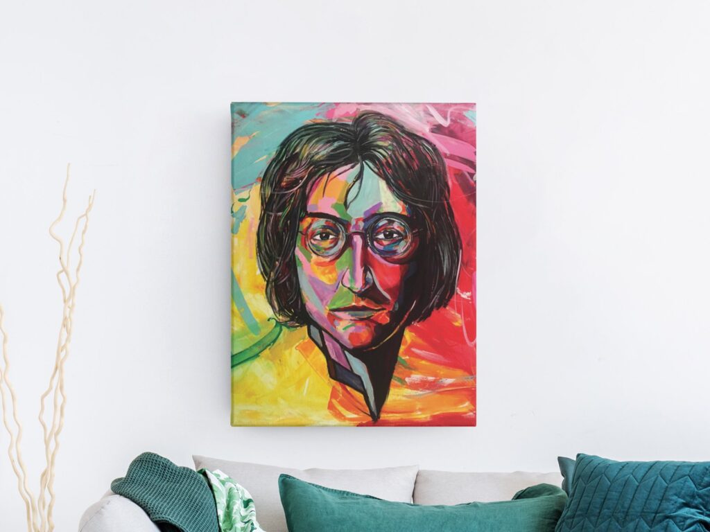 John Lennon shown in an interior