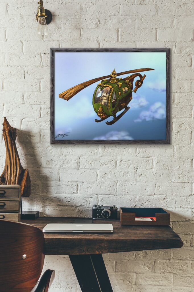 Indian Chopper shown in an interior